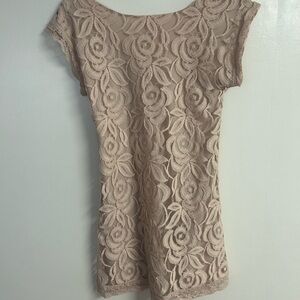 Love, Fire Mauve Lace Floral Dress
